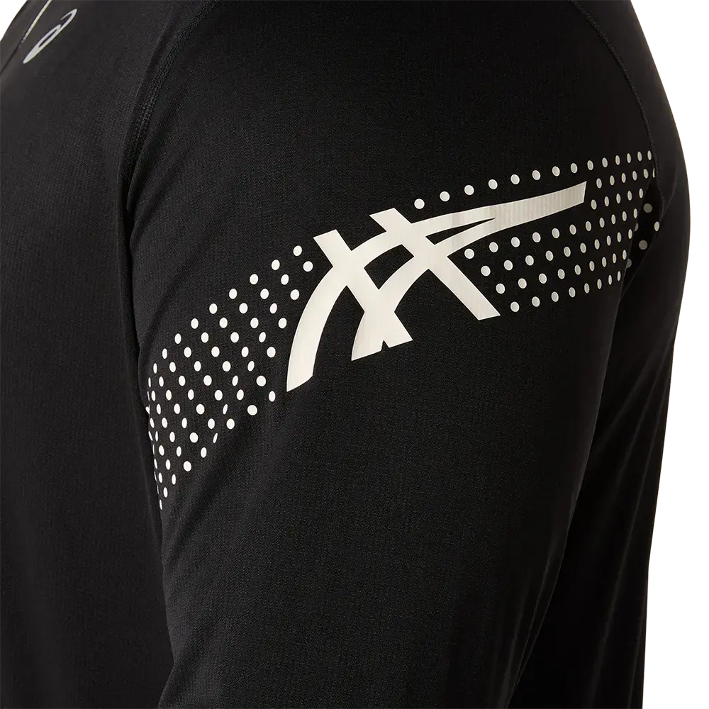 ASICS Icon 1/2 Zip Hardloopshirt Lange Mouwen Zwart Heren