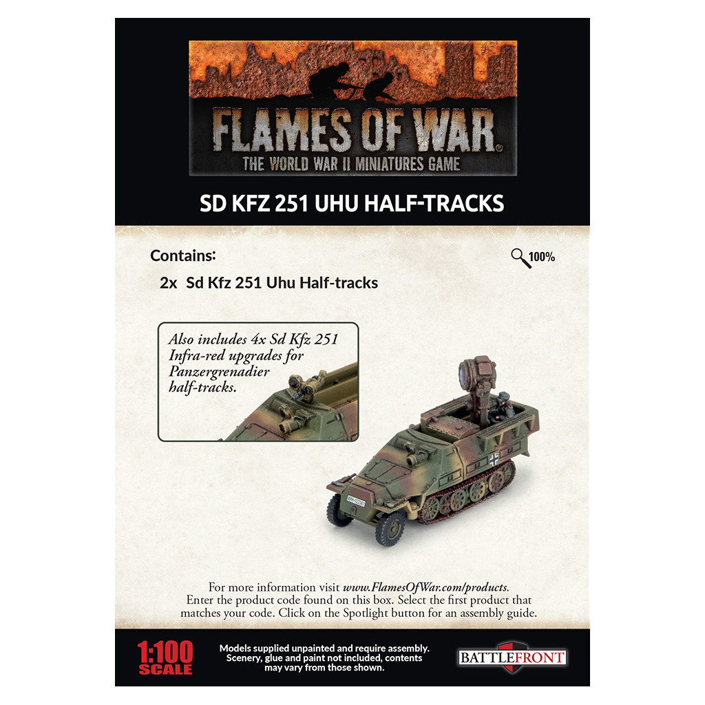 Flames of War - Sd Kfz 251 Uhu Halftracks