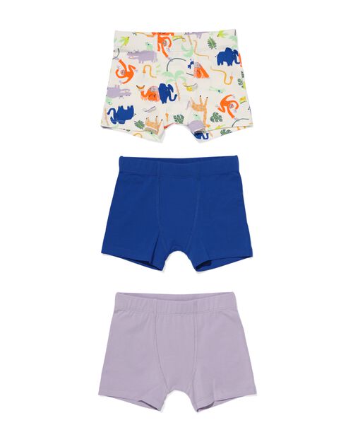 3 boxers enfant coton stretch jungle beige