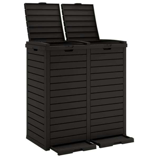 vidaXL Utendørs søppelkasse svart 78x41x86 cm polypropylen