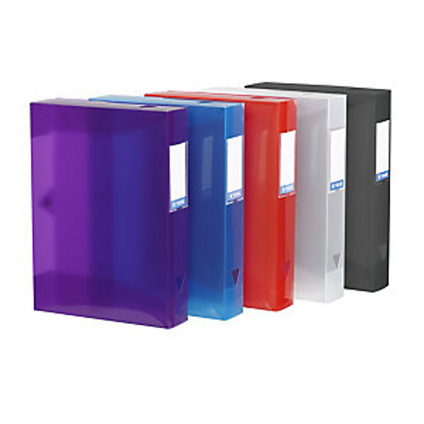 Viquel Boîte de classement A4 Propyglass en polypropylène - Dos 6 cm - Coloris assortis  (lot de 8)