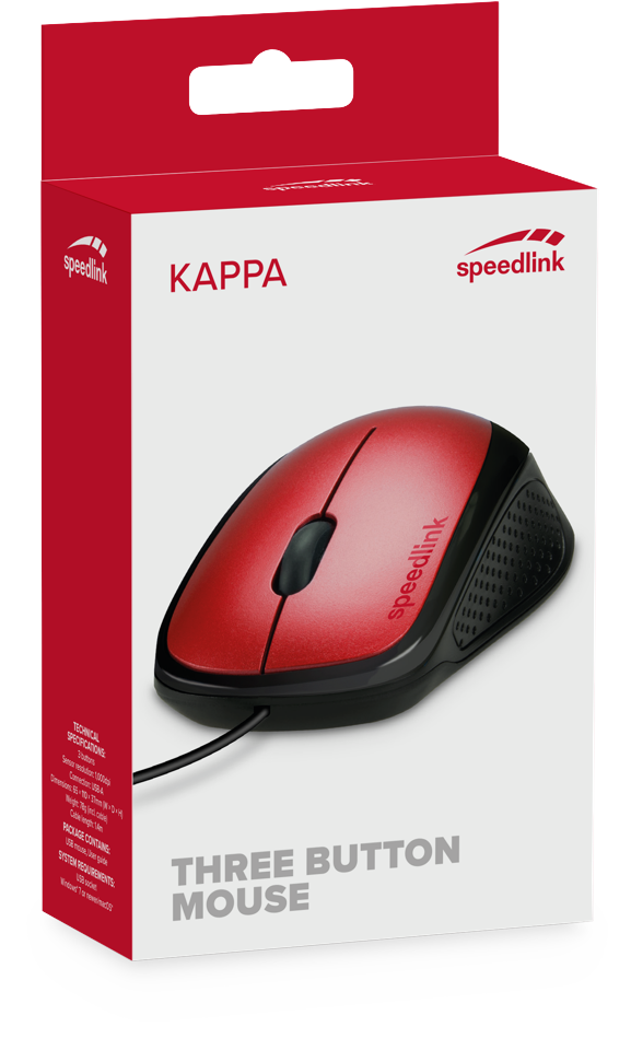 Speedlink - Kappa USB Mouse (Rød)