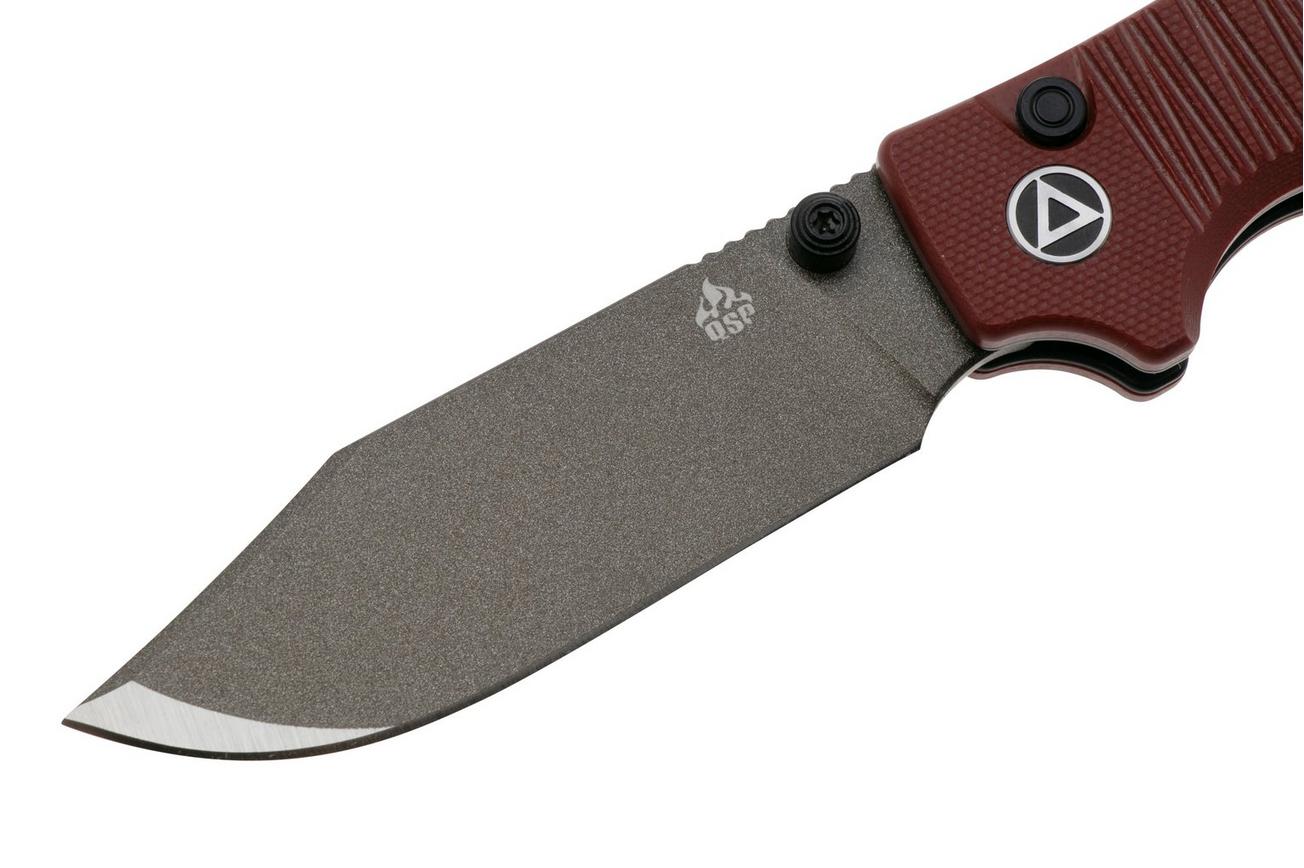QSP Knife Kali QS159-A2 Ceramic Coated 14C28N Dark Red G10, zakmes, Keanu Alfaro design
