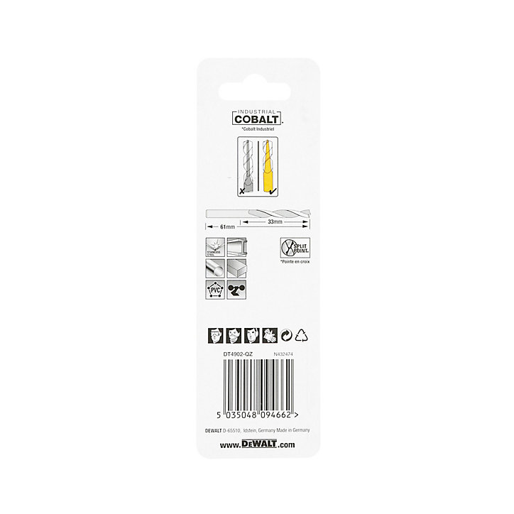 Foret métal 3 mm DeWalt Extreme, 2 pièces