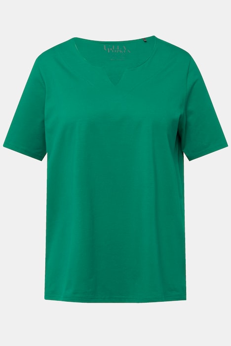 T-Shirt, A-Linie, Tunika-Ausschnitt, Halbarm