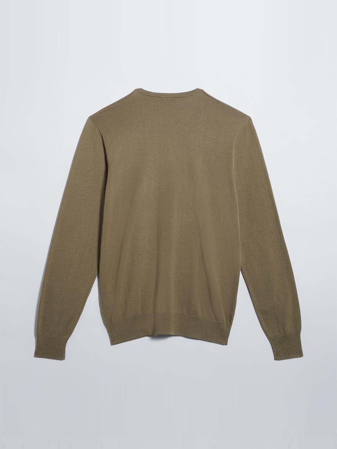 Pull Homme Col V Coton Biologique Lichen