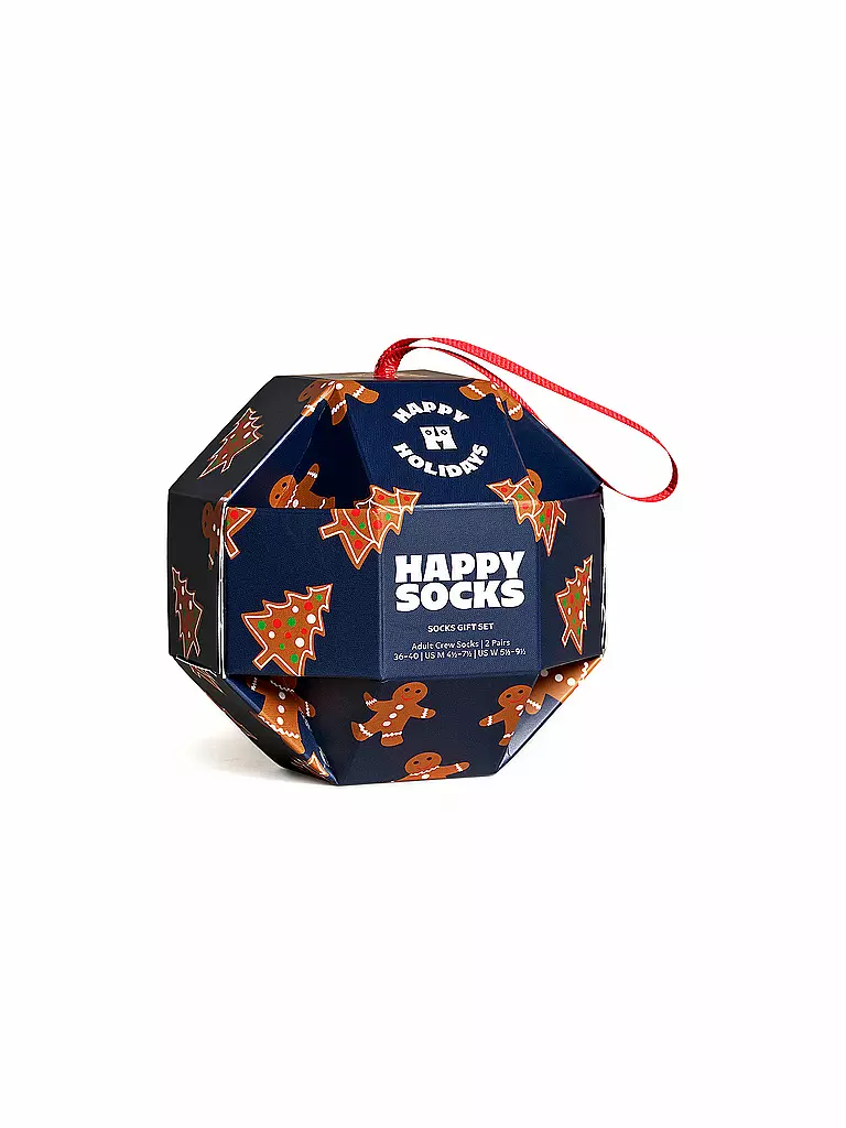 HAPPY SOCKS Herren Socken GINGERBREAD COOKIES 41-46 navy dunkelblau