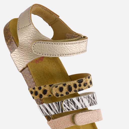 Develab Sandalen goud Leer