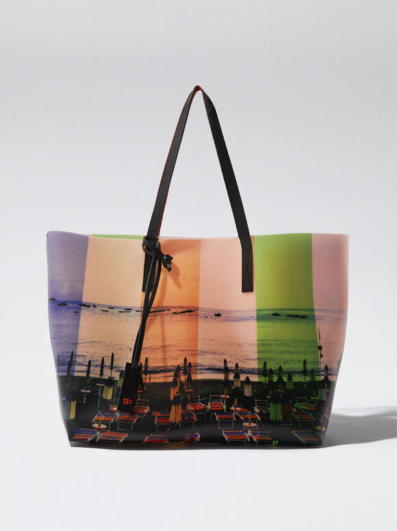 Sacola de compras estampada - Multicolorida