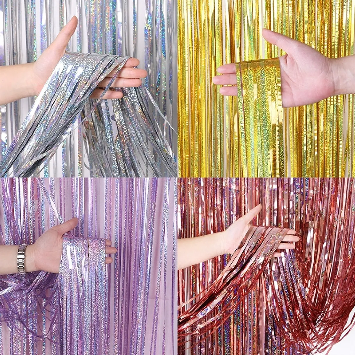 Wewoo Décoration Rideaux Paillettes - 1x3m Vert
