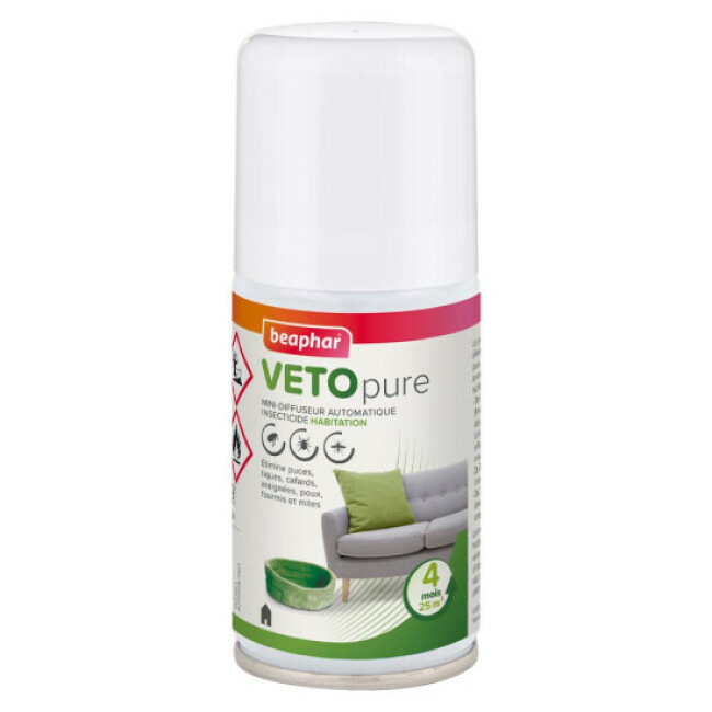 Fogger Insecticide Habitation Beaphar Vétopure aux fleurs de Pyrtèthre de Dalmatie