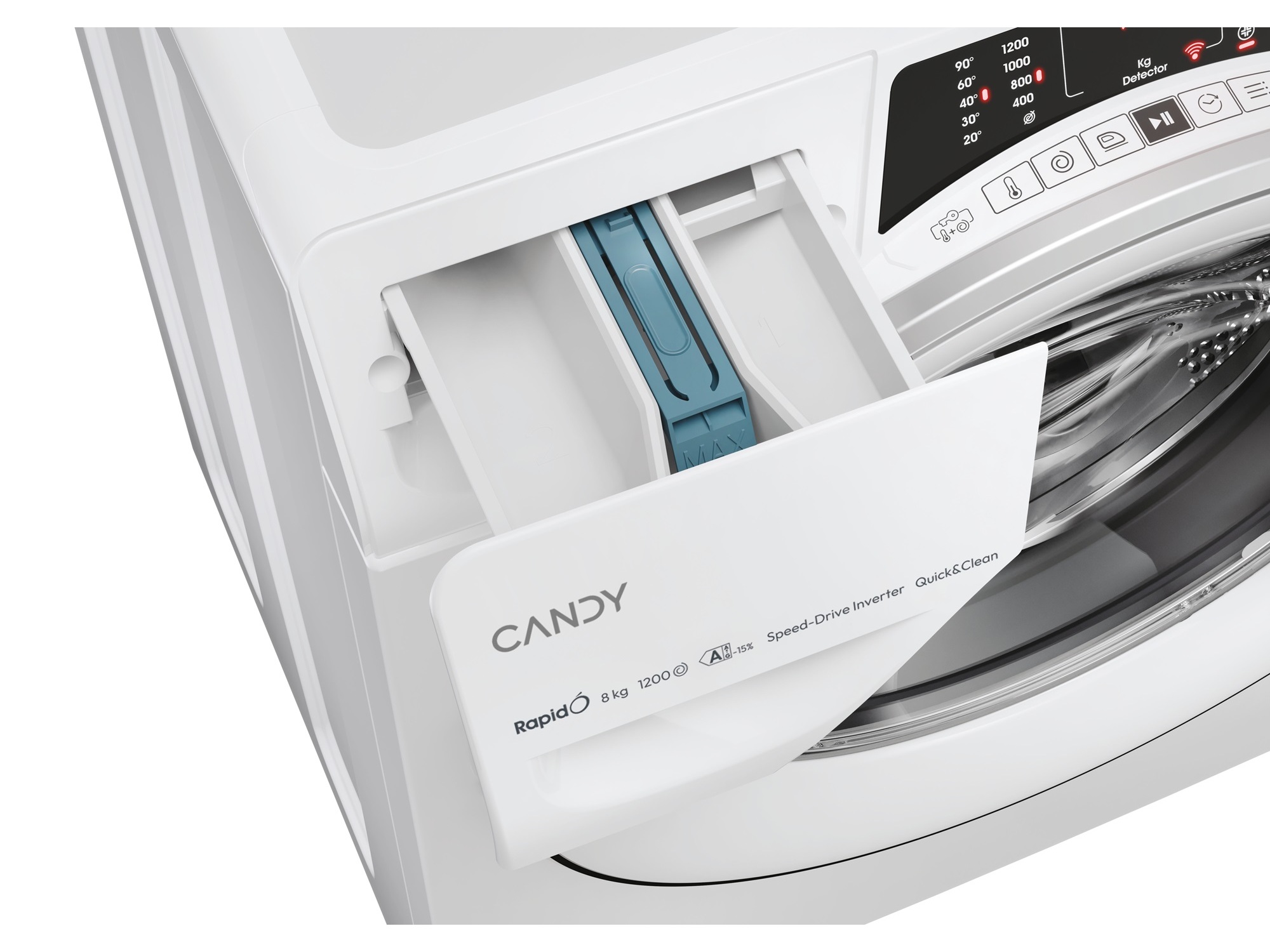 MÁQUINA DE LAVAR ROUPA CANDY RO 284DWMS7/1-S - BRANCO A 8KG