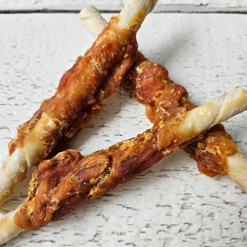 Rawhide Rolls met Kip 17 cm Snack Dierapotheker.nl 3 stuks