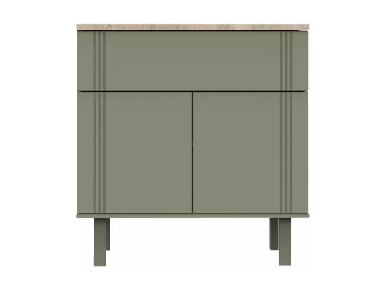 Commode 2 portes 1 tiroir Eléonore - Kaki