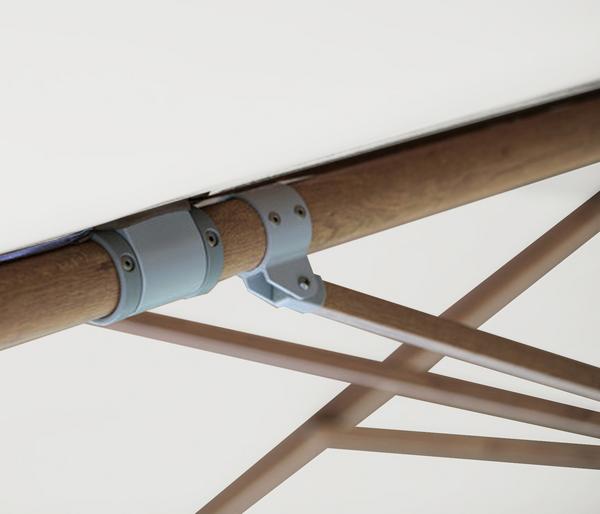 Dehner Ampelschirm Zypern, Holzoptik,