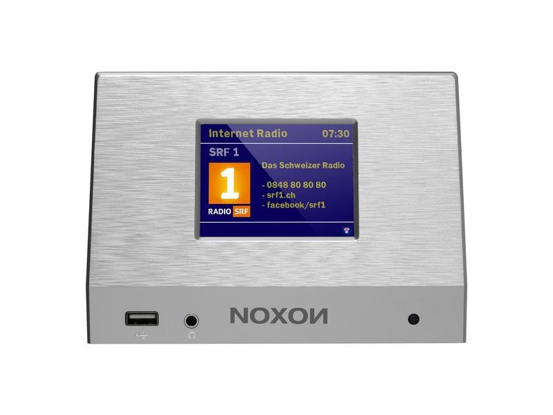 Noxon Radio-Tuner A120 Silber Adapter für UKW/DAB/DAB /UKW mit Internet-Radio
