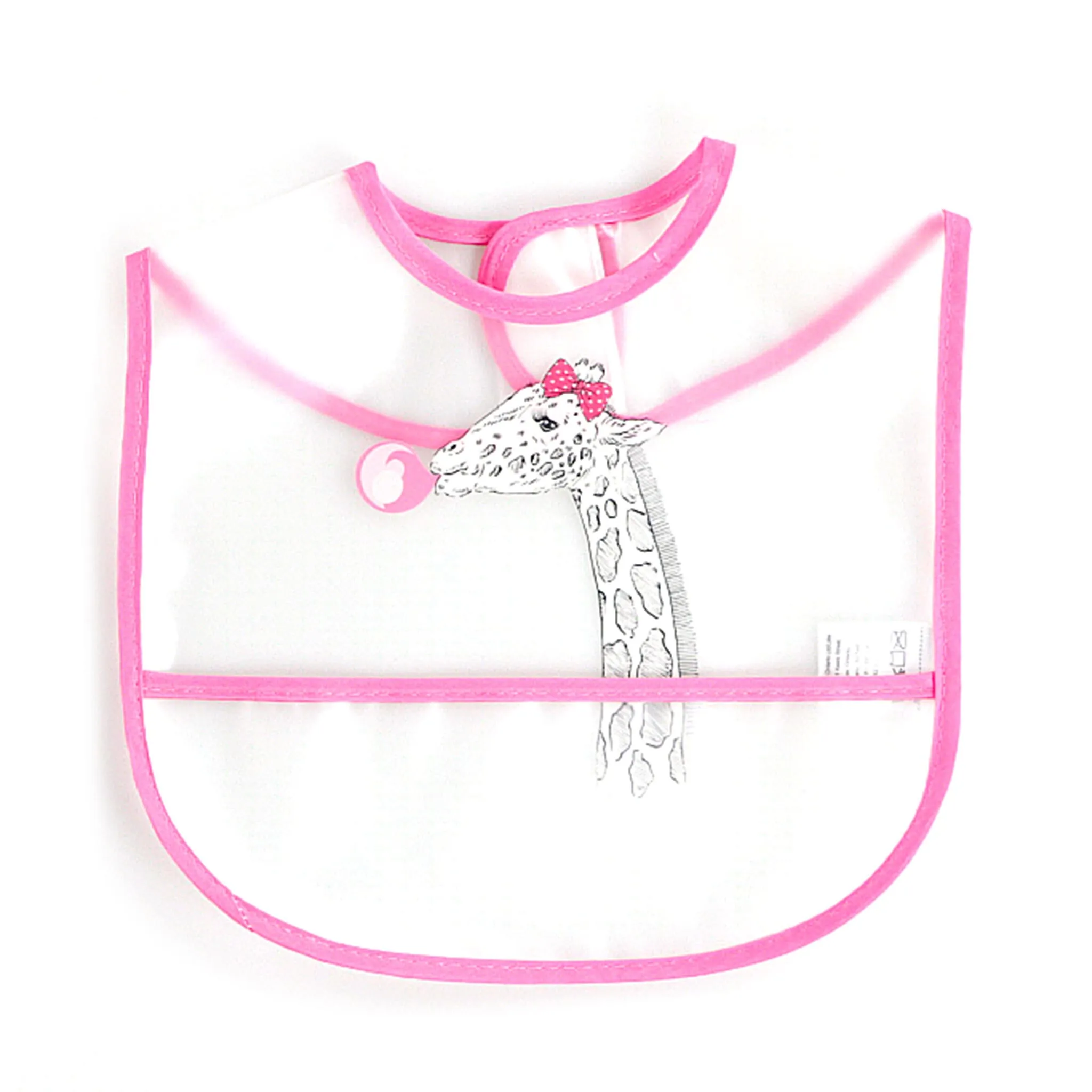 Clément - Maison Bavoir Paquet de 3 - Girafe Rose