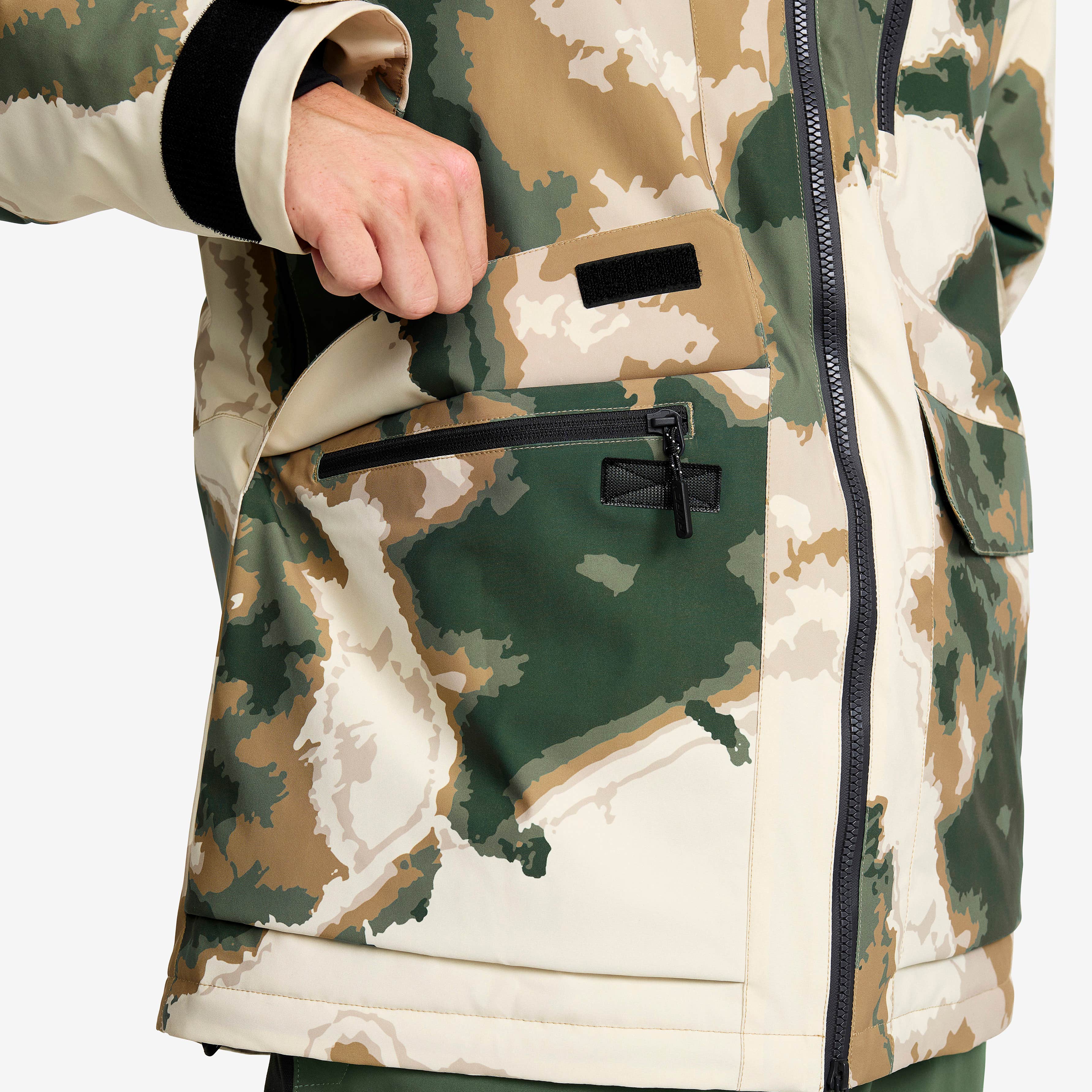 Halo 2L Insulated Ski Jacket Herre Garden Topiary/Kelp Beige