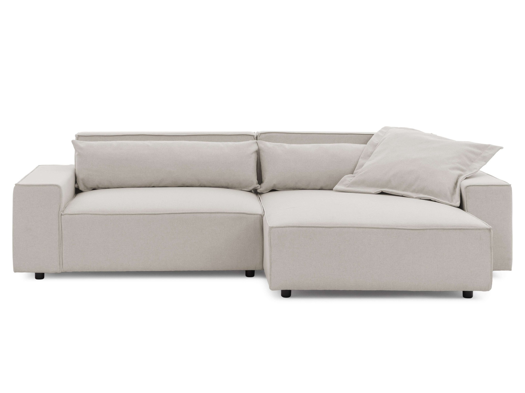 GOODproduct Ecksofa »KINLEE Design-Sofa mit Recamiere rechts/links, Masse B/T/H 251/144/70cm« L-Form mit Wellenunterfederung, ohne Bettfunktion, modern und beguem