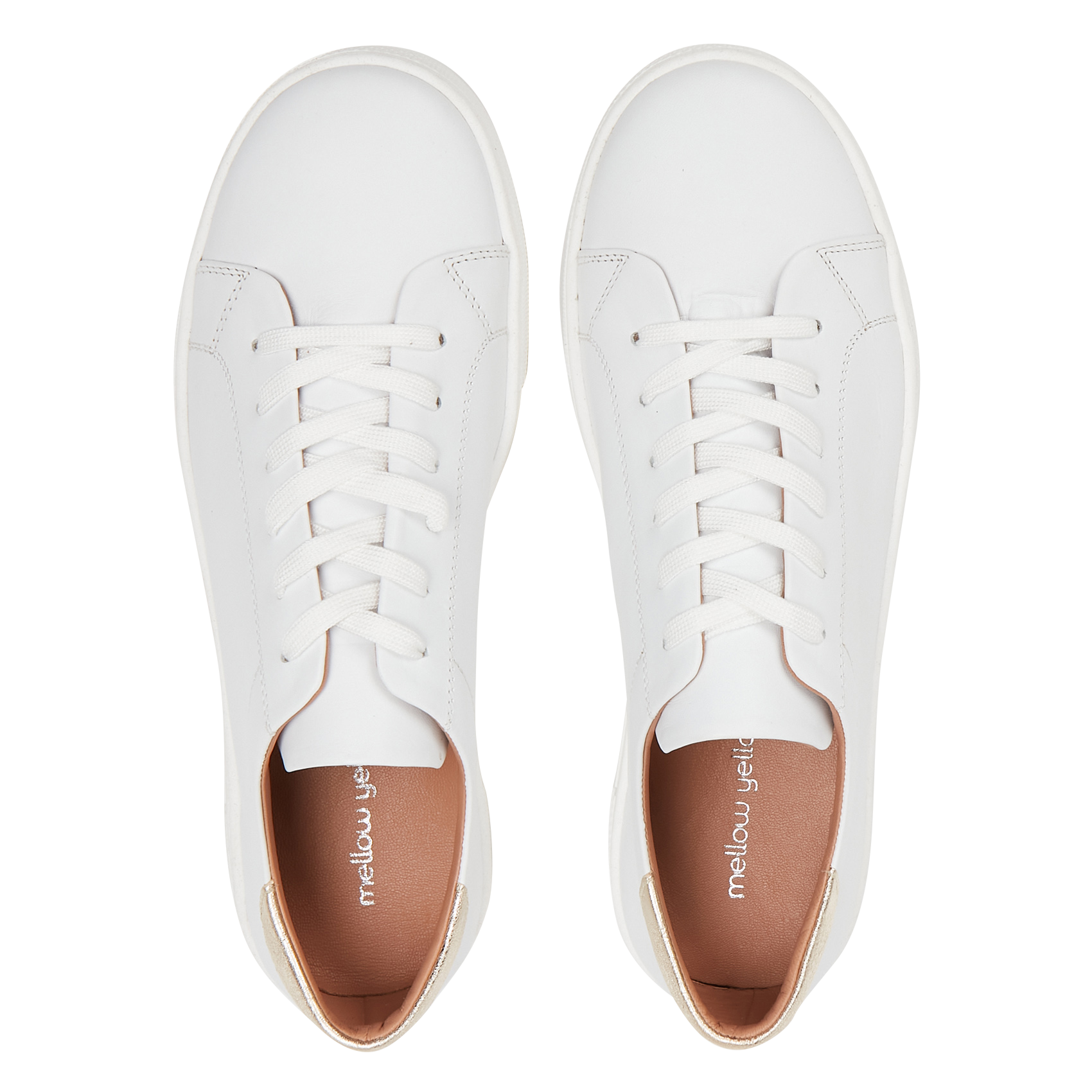 ANNAEL - Baskets basses en cuir | Blanc