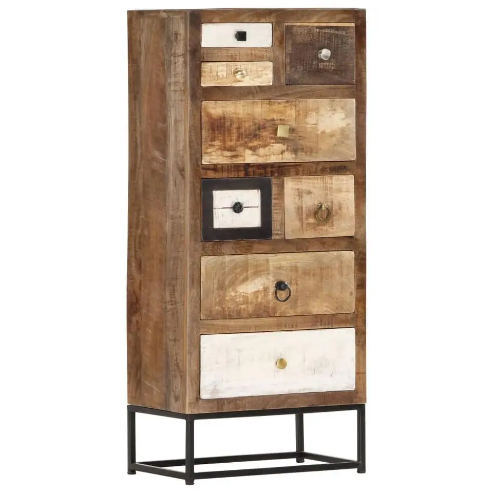 vidaXL Ladekast 45x30x105 cm massief gerecycled hout