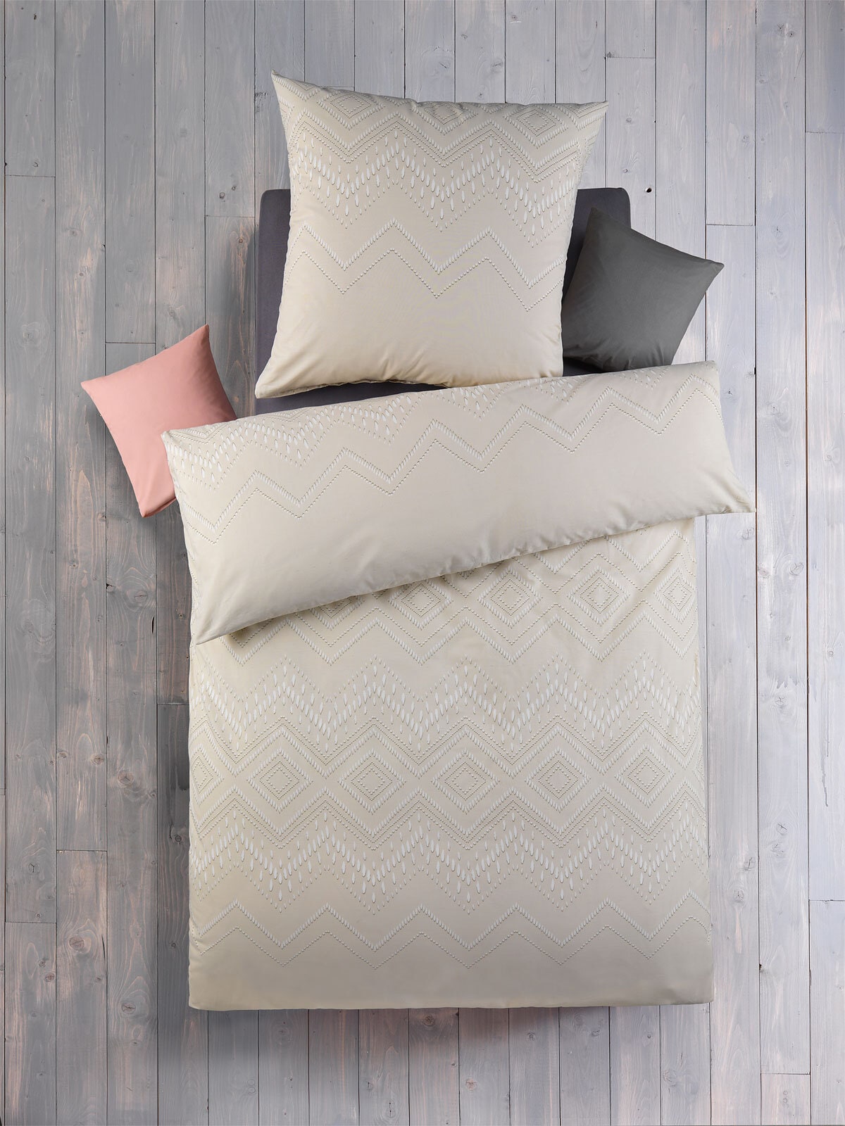Baumwoll-Renforcé Bettwäsche Palina 2er-Set 80x80/135x200 cm
