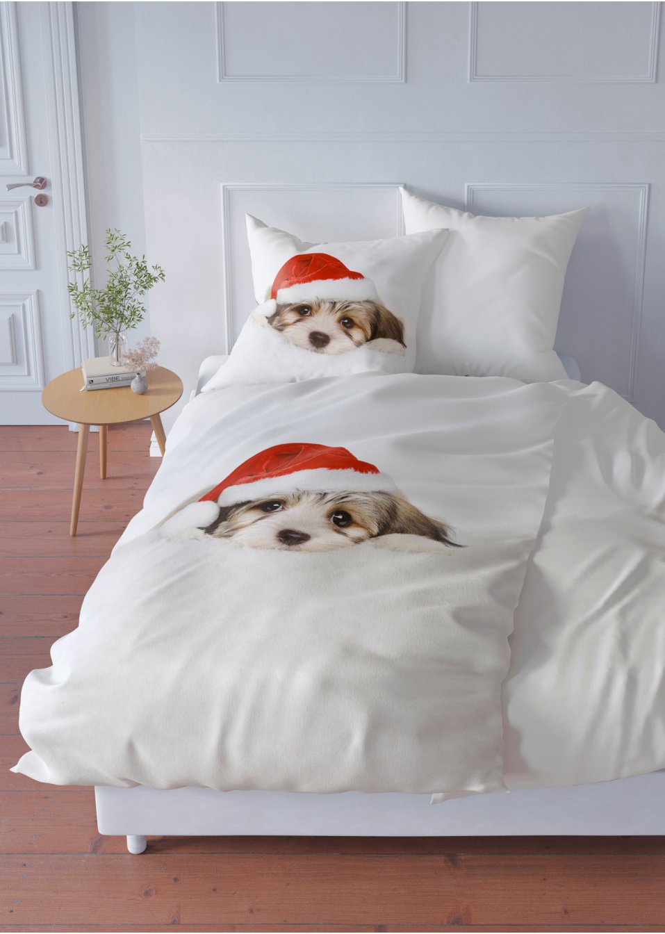 Parure de lit réversible avec chien