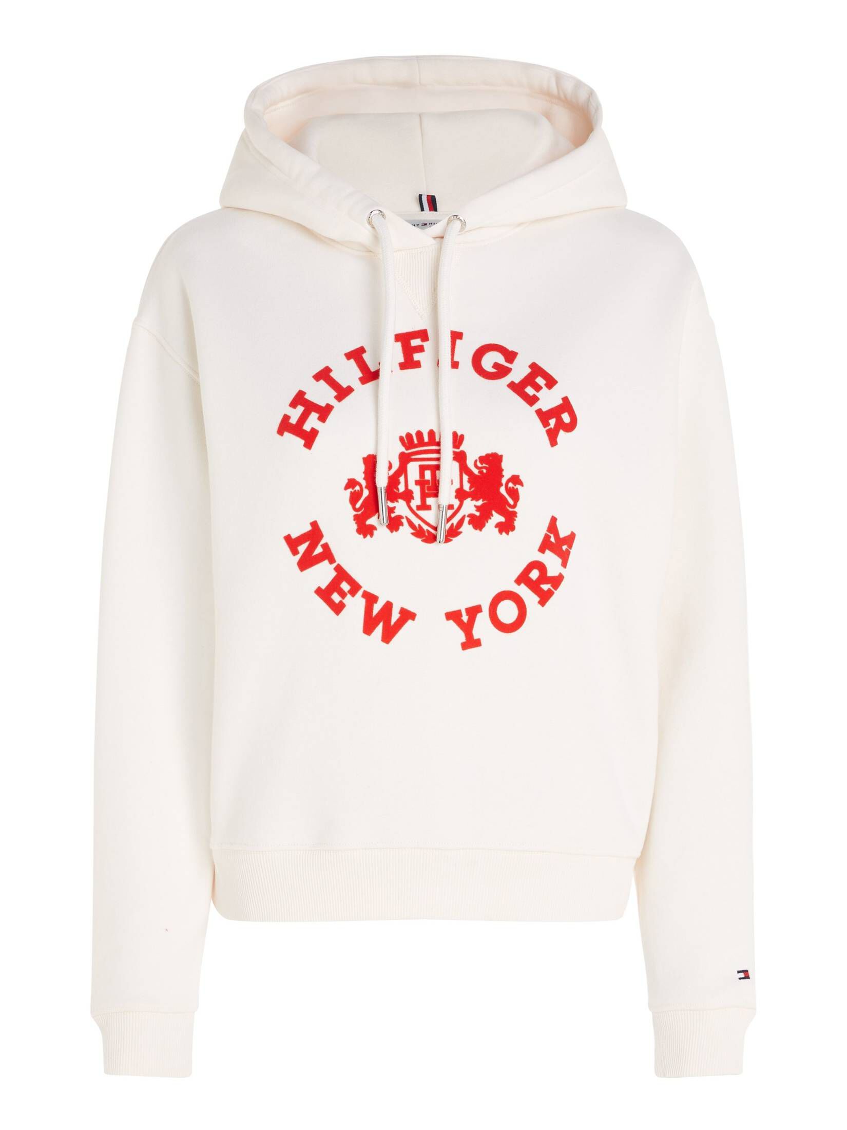 Tommy Hilfiger| Damen Sweatshirt REG VARSITY FLOCK HOODIE