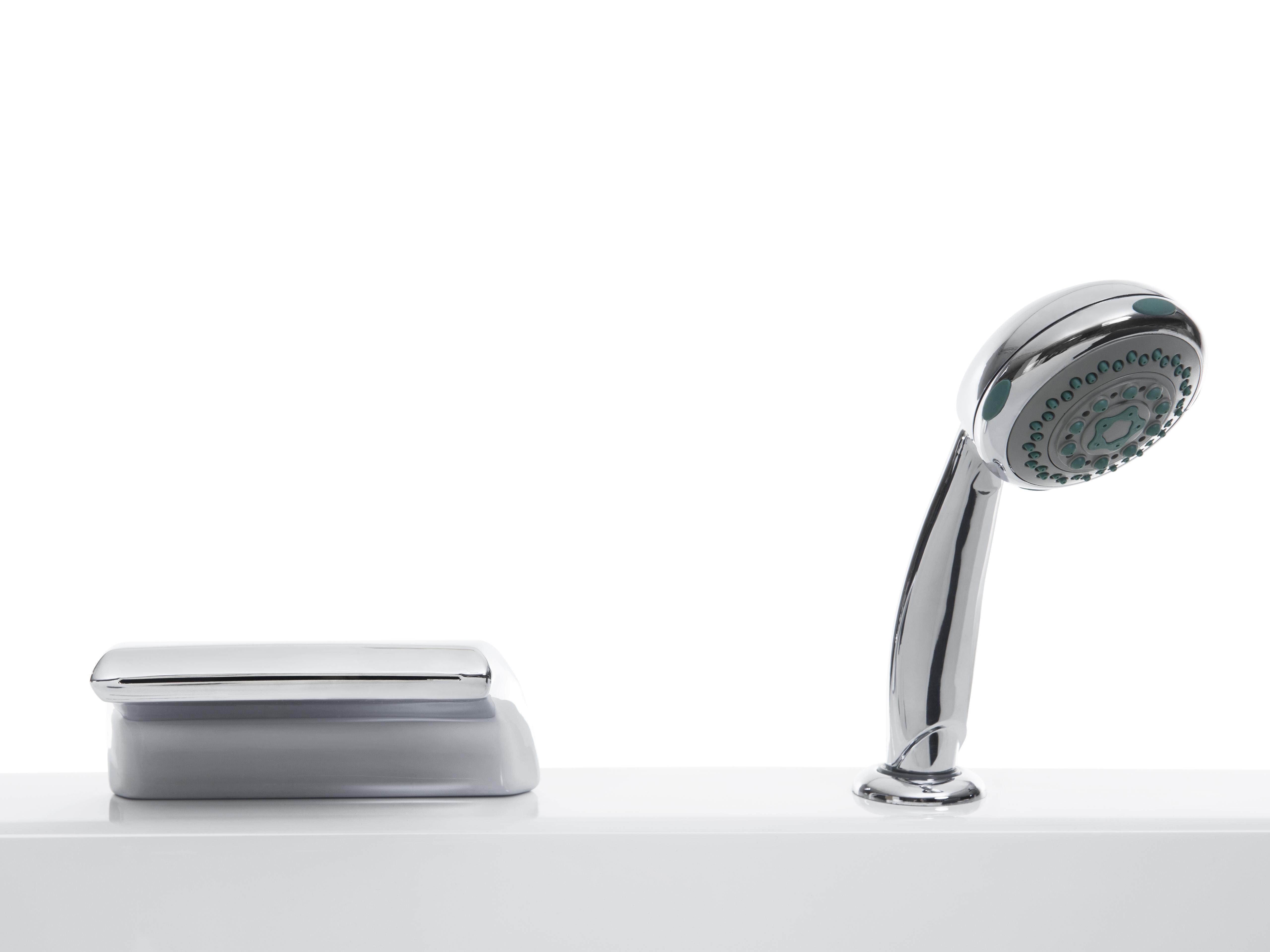 Hoek bubbelbad met LED VARADERO rechtszijdig 183 x 90 cm Wit