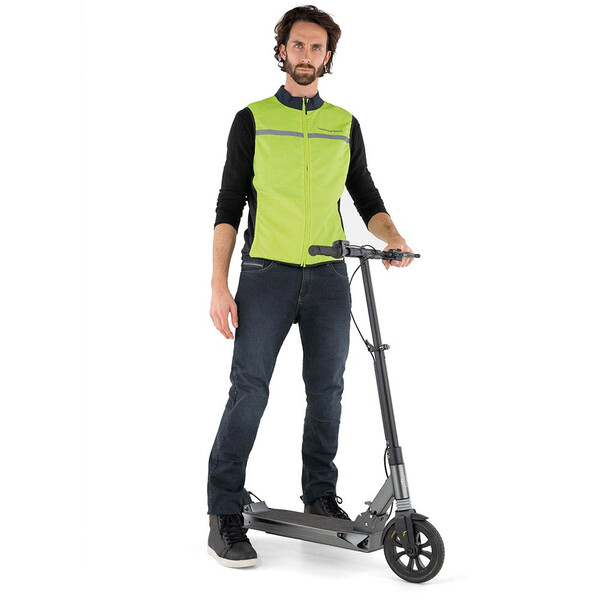Tucano Urbano - Gilet haute visibilité Nano Switch Noir / Jaune fluo