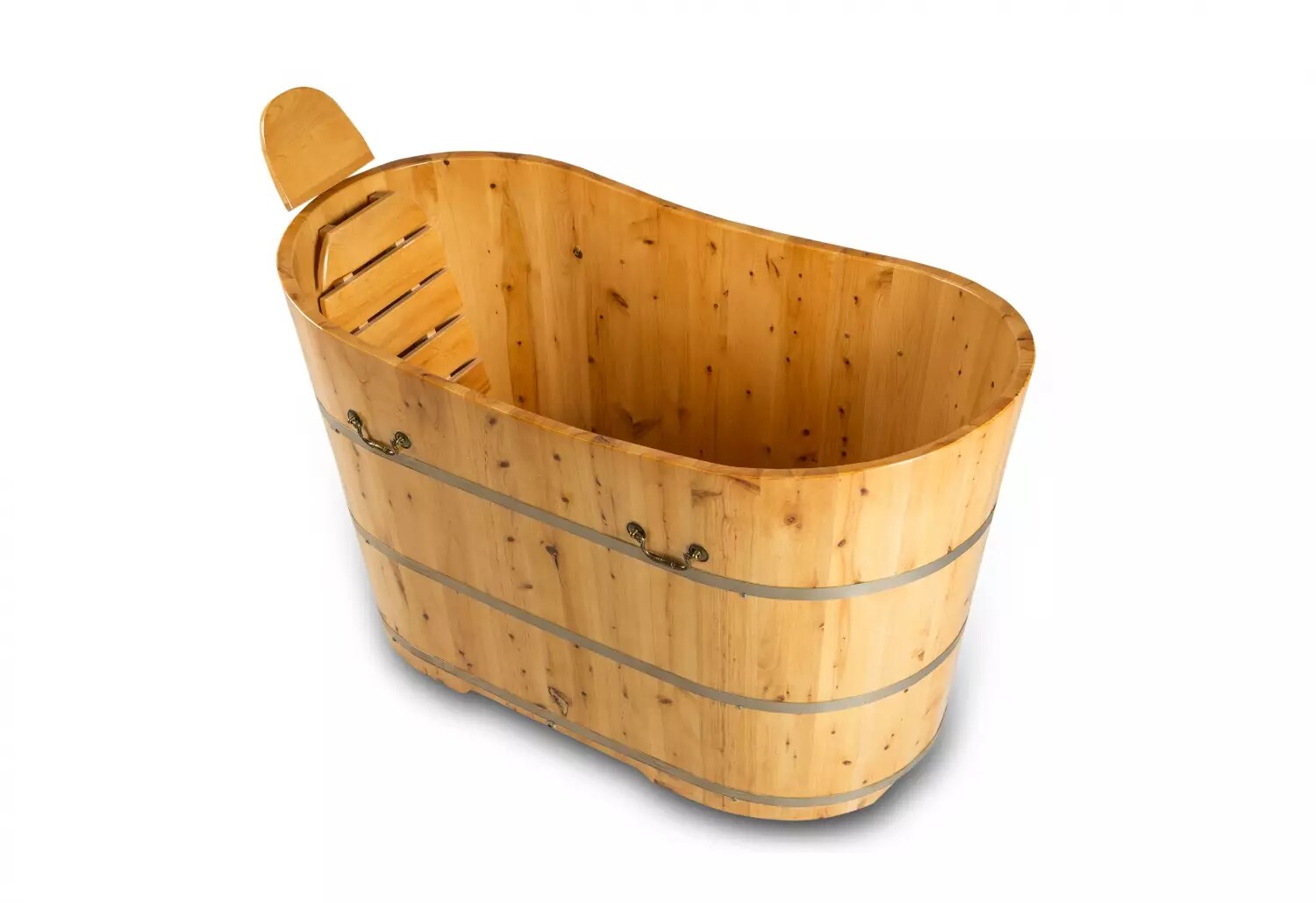 PureHaven freistehende Holzbadewanne aus Zedernholz - versch. Ausführungen