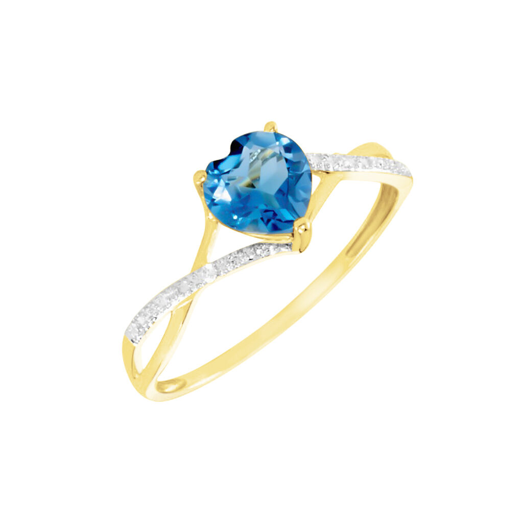 Bague Or Jaune Clothilde Topaze Oxydes De Zirconium