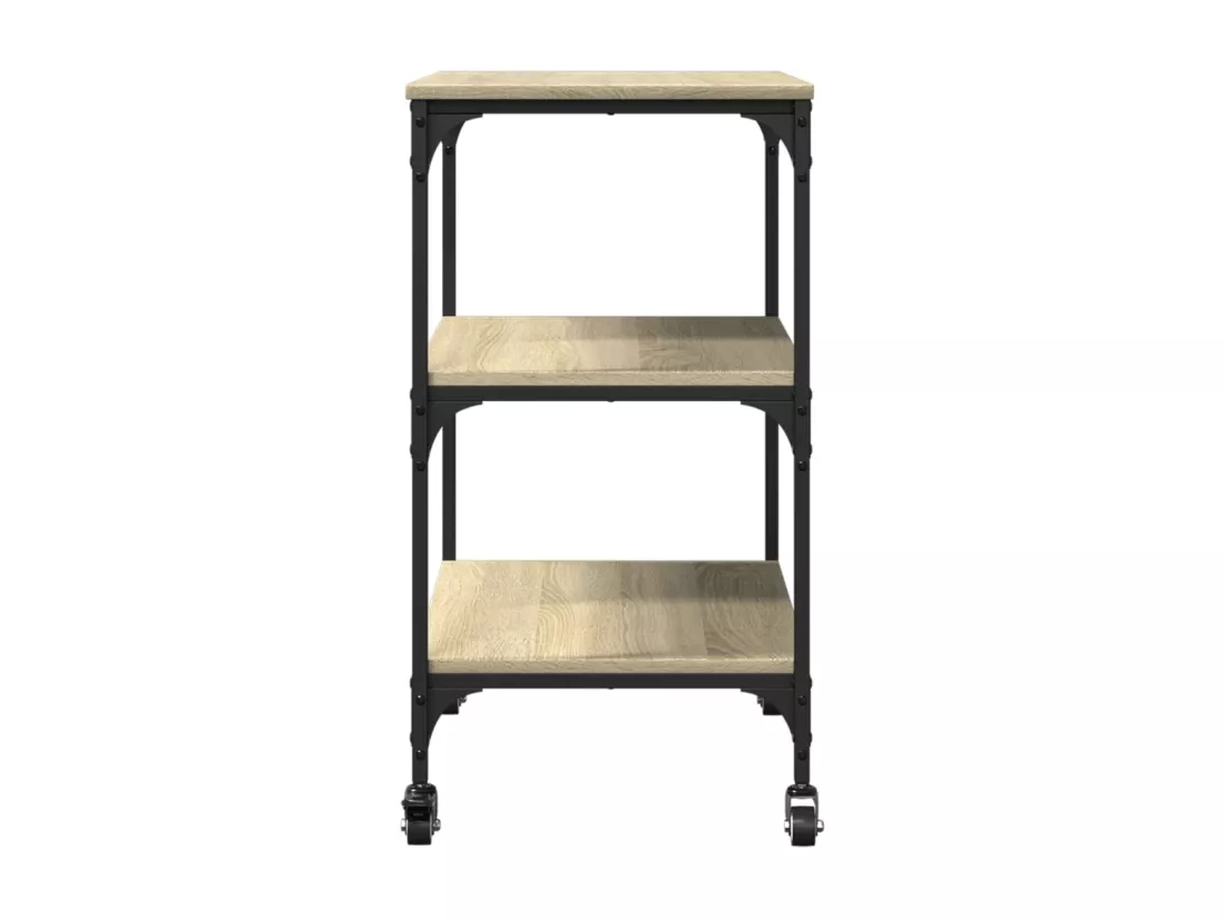 Chariot de cuisine chêne sonoma 60x41x76 cm bois d'ingénierie
