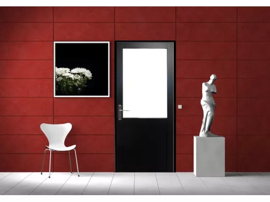Bloc Porte Atelier Noir Sans Meneau H204 X L73 Poussant Droite Cotes Tableau +poignée Gd Menuiseries