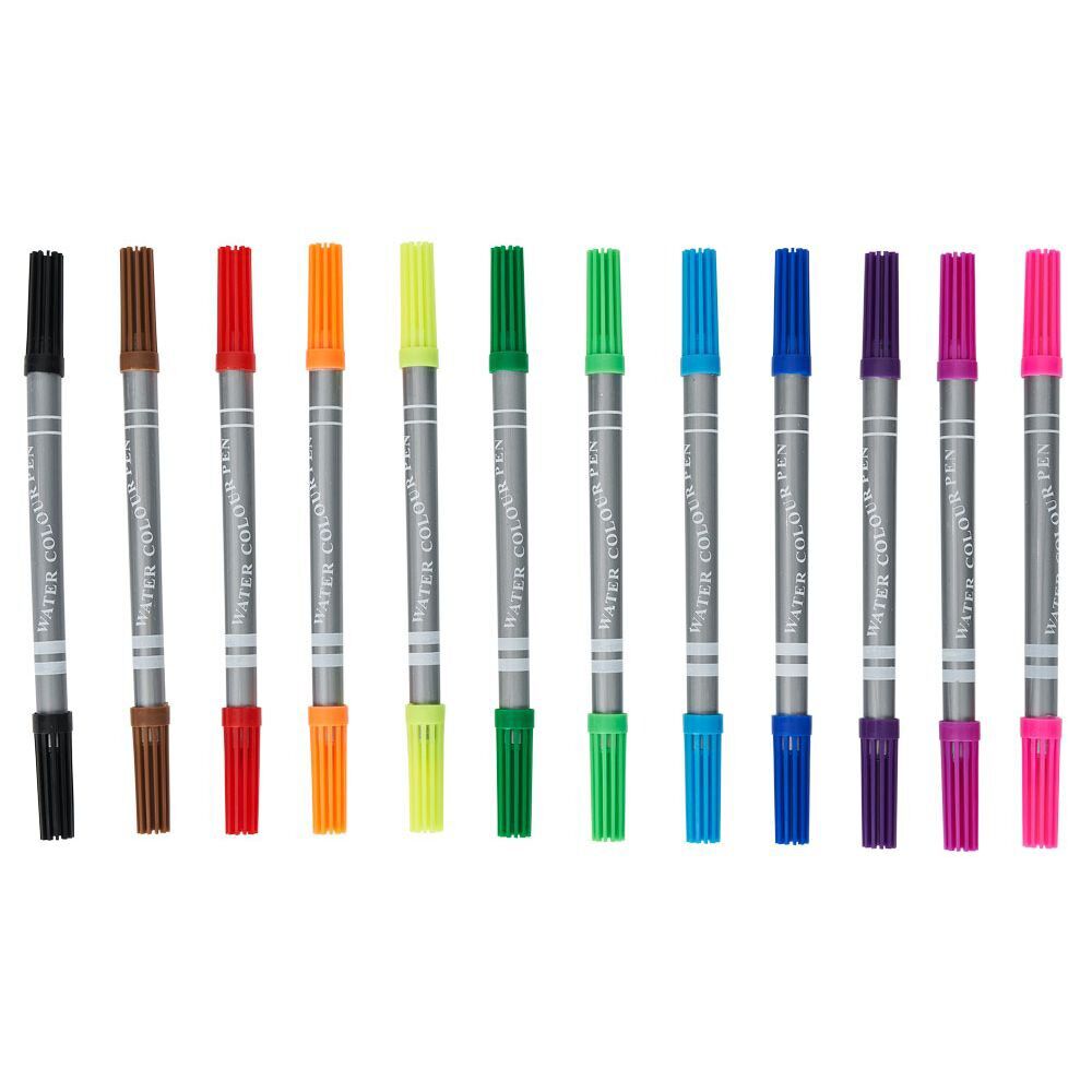 Lot de 12 feutres double pointe
