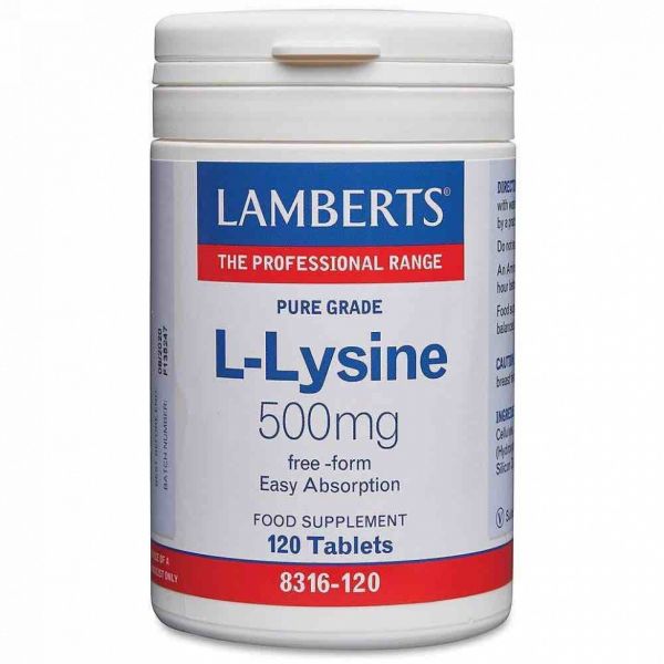Lamberts L-Lisina 500mg 120 Cápsulas