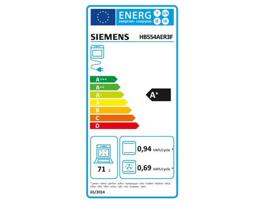 SIEMENS - Four encastrable EcoClean HB554AER3F, iQ300, Air pulsé 3D Plus