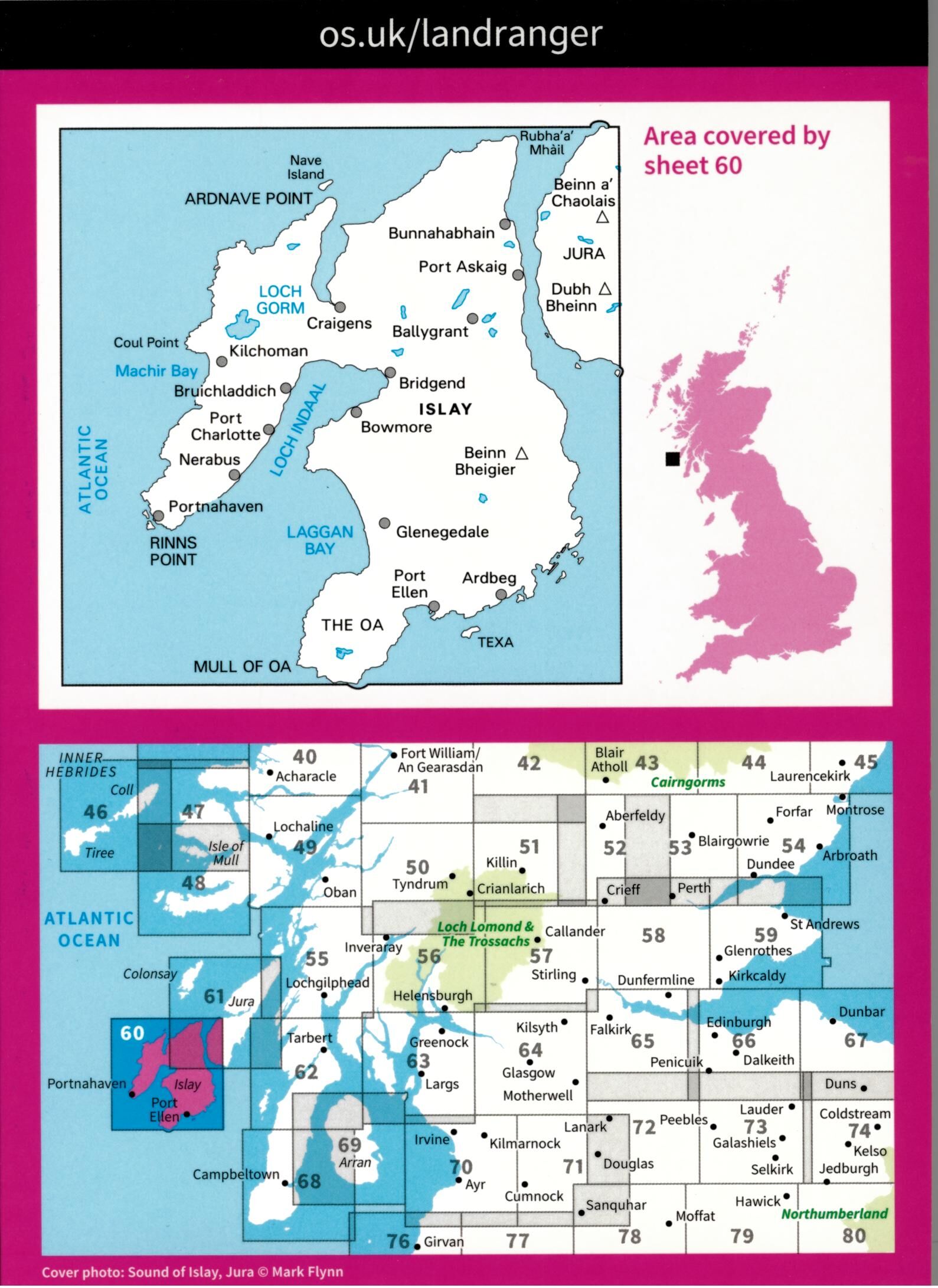 ORDNANCE SURVEY - 60 GB ISLAY 1 50 000