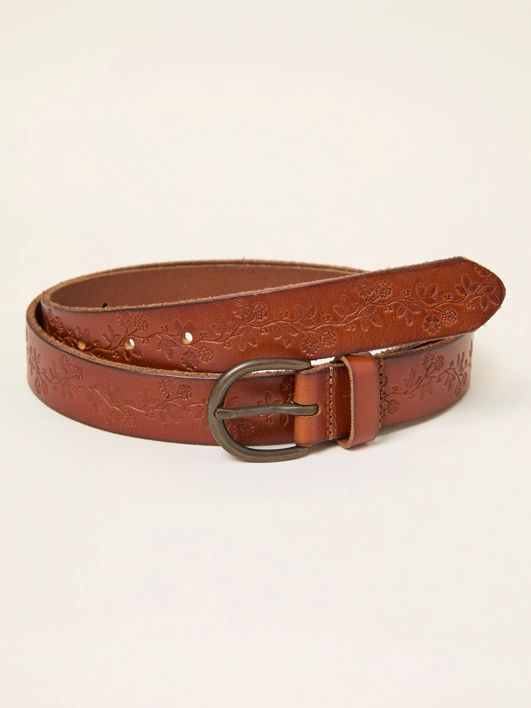 FatFace gebosseleerde leren riem