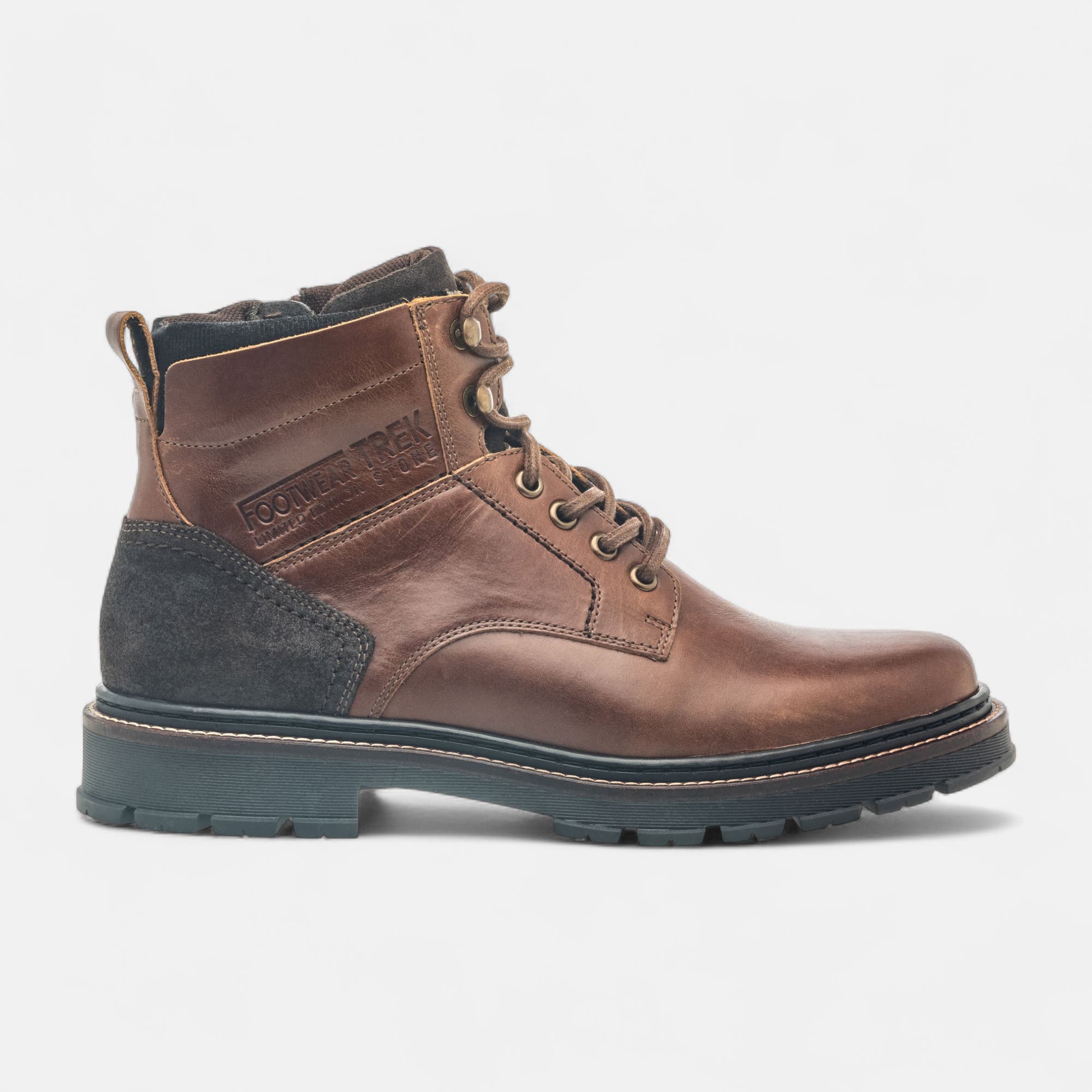 Boots Homme en cuir cognac