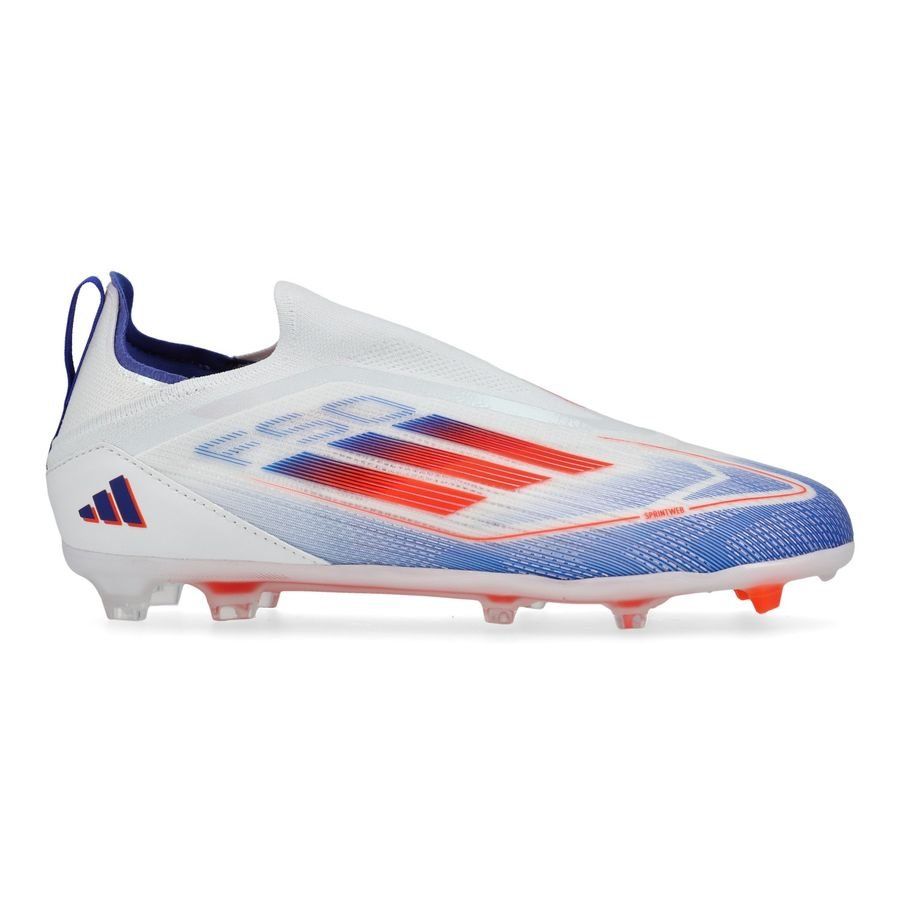 adidas F50 Pro Laceless FG Advancement - Blanc/Rouge/Bleu Enfant