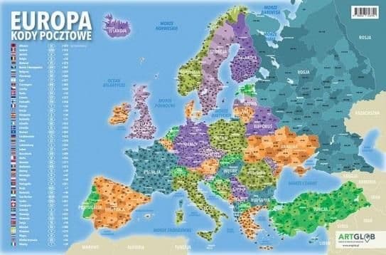 Artglob Skrivebord - postnummer Europa
