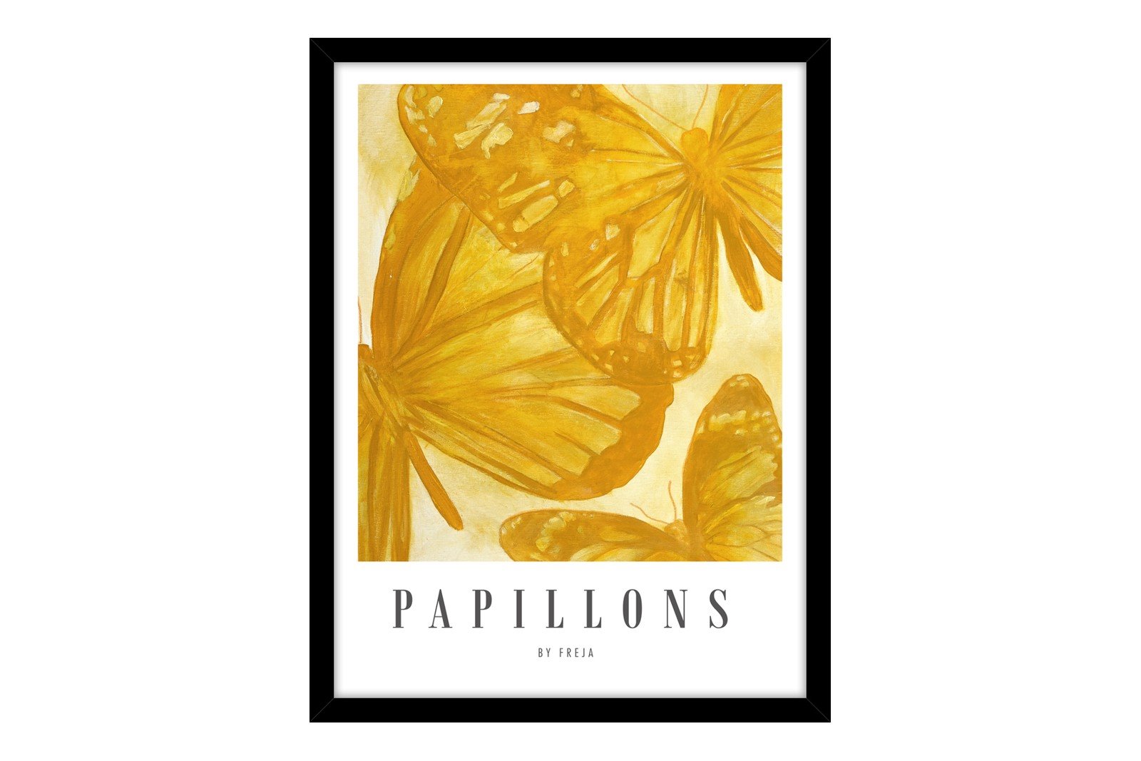 Papillons 30x40 cm Black Frame