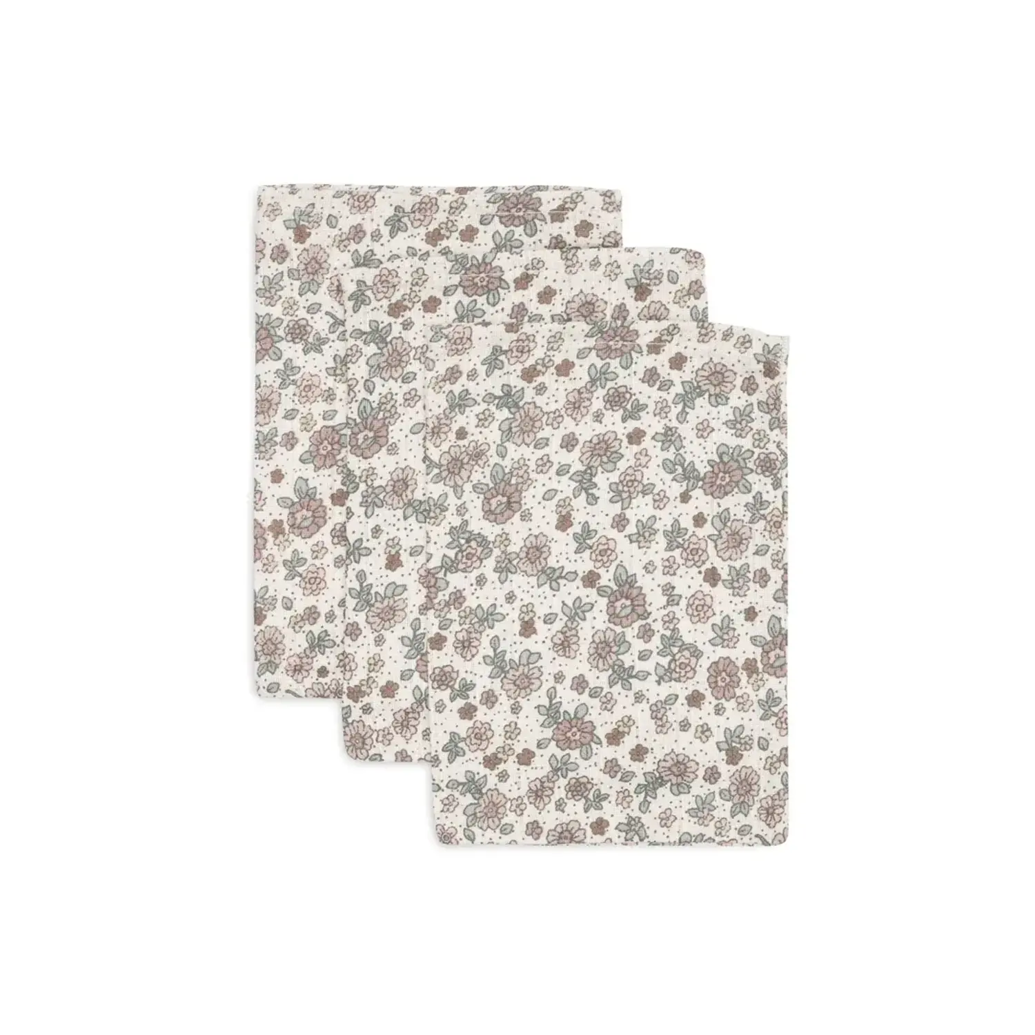 Jollein | Hydrofiel Washandje | Retro Flowers | 3 Stuks