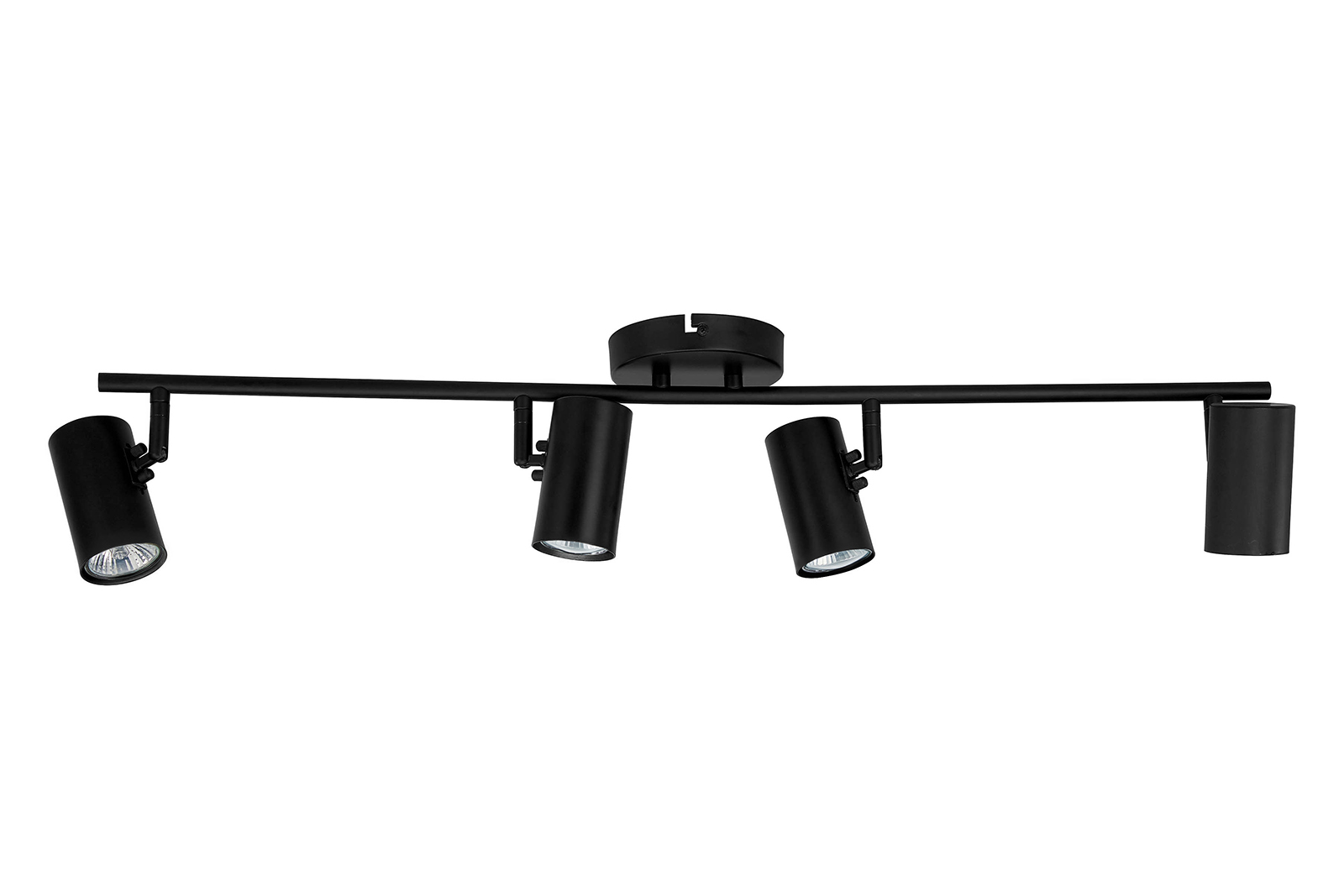 Tube taklampe Sort med 4 lys