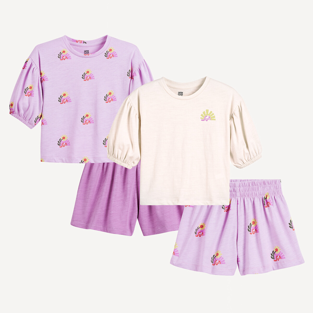 COLEÇÃO LA REDOUTE<br>Conjunto de shorts e top estampados, 18 meses a 6 anos