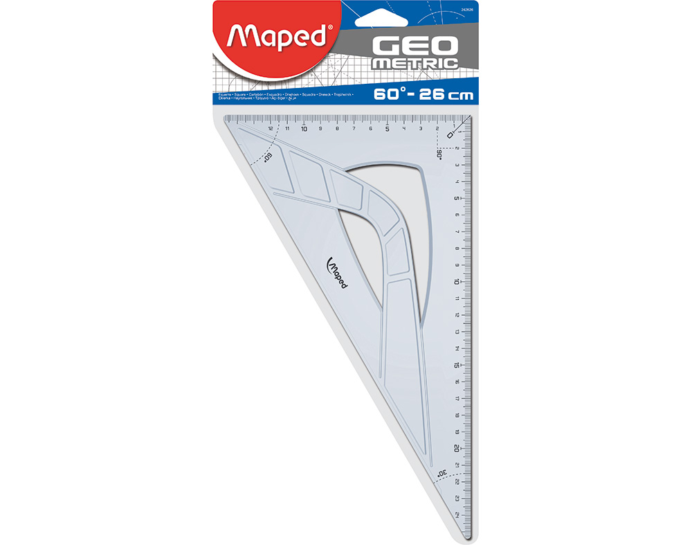ESQUADRO GEOMETRIC MAPED 60º / 26CM