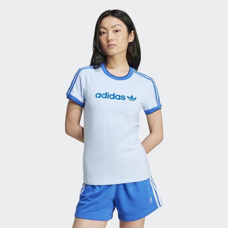 Adidas Original T-shirt 3 bandes coupe slim badge graphique