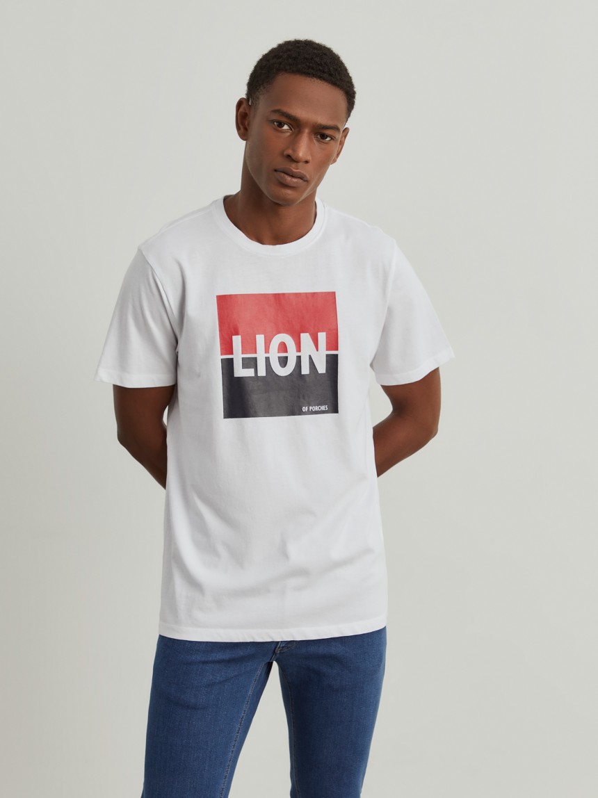 T-shirt de algodão com estampado