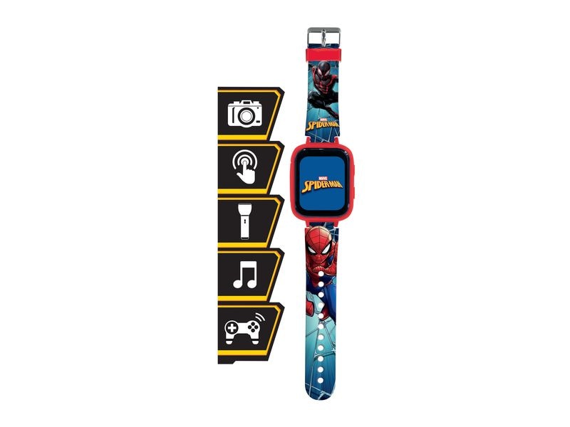 Lexibook SpiderMan Farbdisplay-Uhr mit Kamera Digitaluhr mit 8-GB-Speicherkarte